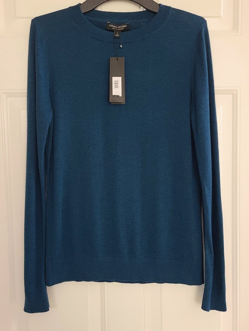 Banana Republic Women's Silk & Cashmere Sweater Size S Teal Blue